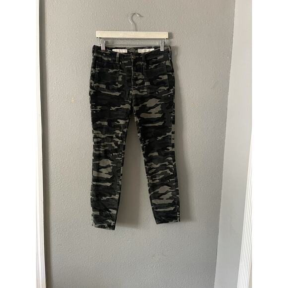 Pilcro And The Letterpress by Anthropologie Pants Green Camo High Rise Skinny - Picture 3 of 10